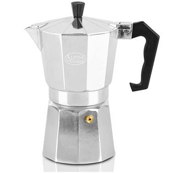Alpine Cuisine Stovetop Espresso Maker 12.5 Oz, Aluminum Moka Pot, Makes Delicious Coffee