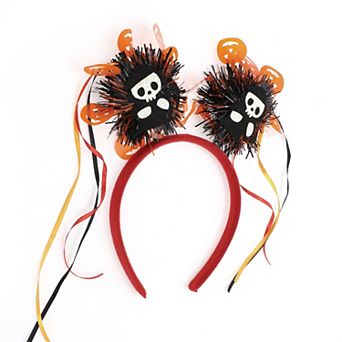 Cute Skulls Pattern Headband 4.72" Diameter Black Red 1 pc