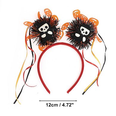 Cute Skulls Pattern Headband 4.72" Diameter Black Red 1 Pc