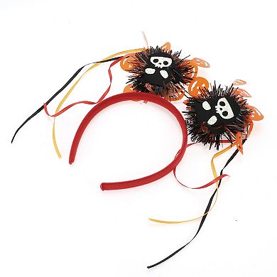 Cute Skulls Pattern Headband 4.72" Diameter Black Red 1 Pc