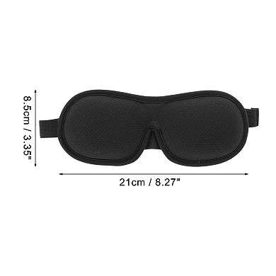 Soft Mesh Style 3D Sleep Mask Black 3D Eye Shade Cover for Rest for Nap 1 Set
