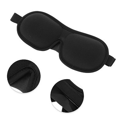 Soft Mesh Style 3D Sleep Mask Black 3D Eye Shade Cover for Rest for Nap 1 Set