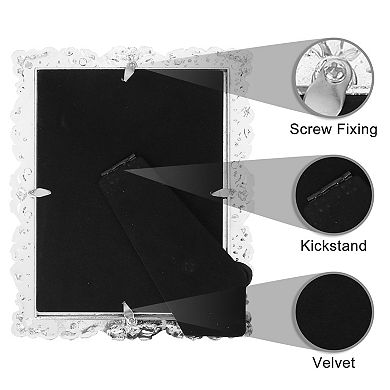 1 Pcs Modern Plated Picture Frame with Crystal Shiny Photo Frame with Clear Glass on the Desk Decor