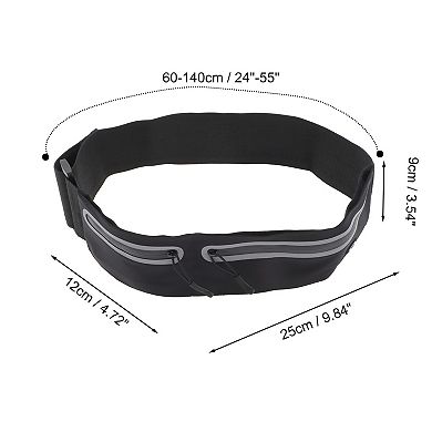 1 Pc Double Pocket Running Waist Pack with Magic Tapes for Hiking Gym