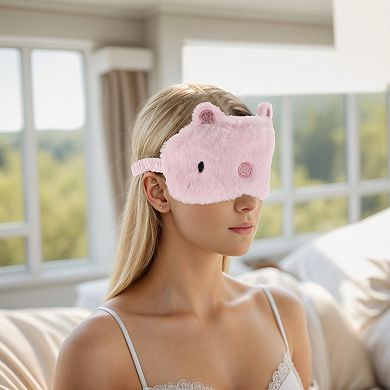 Soft Pig Eyes Sleep Mask Pink Eye Shade Cover for Rest for Travel for Nap 1 Pc