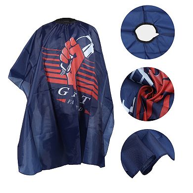 Hair Clipper Pattern Hairdressing Cape for Styling 62.99"x55.12" Dark Blue 1 Pc