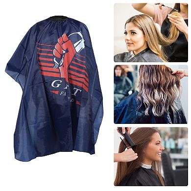 Hair Clipper Pattern Hairdressing Cape for Styling 62.99"x55.12" Dark Blue 1 Pc