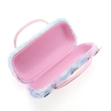 Cartoon Eyeglasses Case 6.69"x3.15"x2.17" Violet 1 Pc