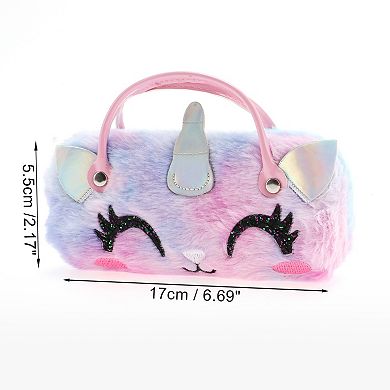 Cartoon Eyeglasses Case 6.69"x3.15"x2.17" Violet 1 Pc
