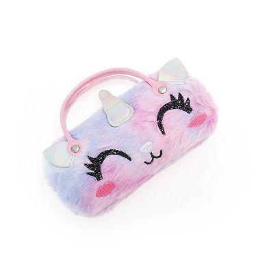 Cartoon Eyeglasses Case 6.69"x3.15"x2.17" Violet 1 Pc