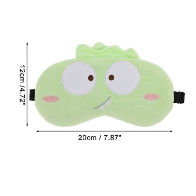Soft Cartoon Monster Sleep Mask Green Eye Shade Cover for Travel for Rest 1 Pc