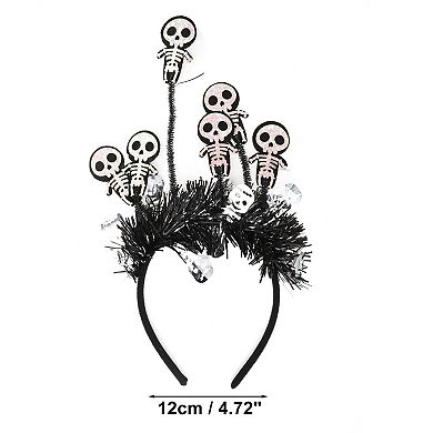 Classic Skull Man Pattern Headband 4.72" Diameter Black White 1 Pc