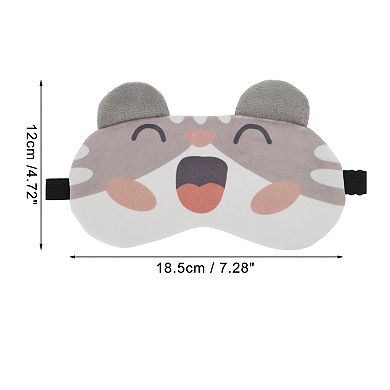 Soft Cartoon Laughing Sleep Mask Khaki Eye Shade Cover for Travel for Rest 1 Pc