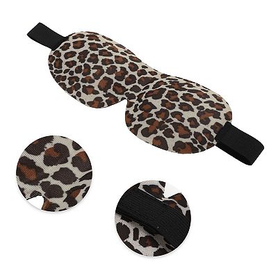 Breathable Magic Tapes 3D Sleep Mask Brown 3D Eye Shade Cover for Rest 1 Pc