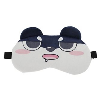 Soft Cartoon Stare Eyes Sleep Mask Black White Eye Shade Cover for Travel 1 pc