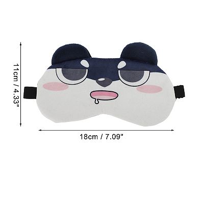 Soft Cartoon Stare Eyes Sleep Mask Black White Eye Shade Cover for Travel 1 Pc