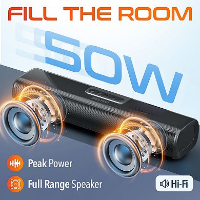 Delton SB380 Stereo Sound Bar, 50W Speakers (DSB380)