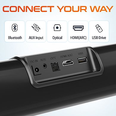 Delton SB380 Stereo Sound Bar, 50W Speakers (DSB380)