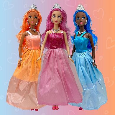 The New York Doll Collection 11.5 Inch Princess Dolls 3 Pack