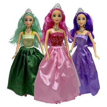 The New York Doll Collection 11.5 Inch Princess Dolls 3 Pack