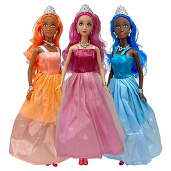 The New York Doll Collection 11.5 Inch Princess Dolls 3 Pack