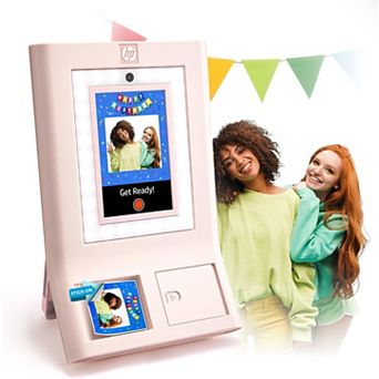 HP Sprocket Photobooth 3" x 4" Color Photo Printer with Touch Screen, LED Ring Light, Wi-Fi & More!
