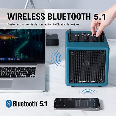 Airpulse Bluetooth Speaker, Compact Speaker with Aux Line Input for Home Office Party