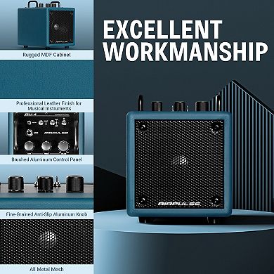 Airpulse Bluetooth Speaker, Compact Speaker with Aux Line Input for Home Office Party