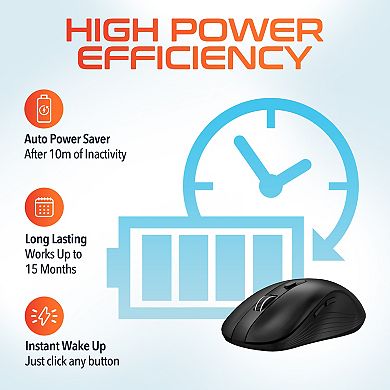 Delton S8 Optical Wireless Mouse, 6 Buttons, 3 DPI Levels (DMS8-WB)