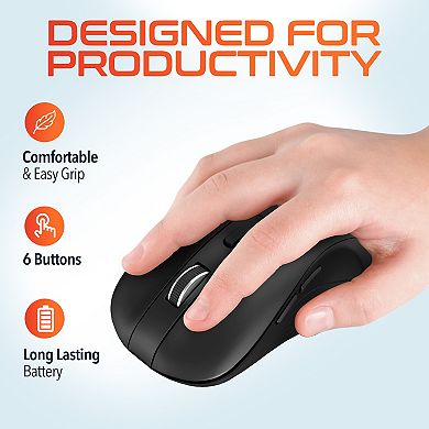 Delton S8 Optical Wireless Mouse, 6 Buttons, 3 DPI Levels (DMS8-WB)