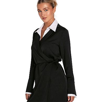 Make Me Feel Layered Shirt Dress