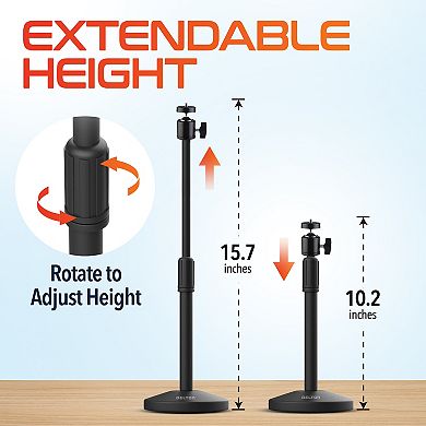 Delton T301 Webcam Stand, Adjustable Height & 360° Swivel (DCT301)