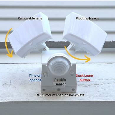 IQ America Battery-Powered Motion Security Flood Light 800 Lumen LED