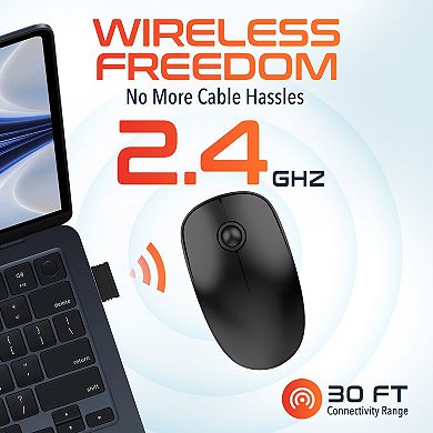 Delton S15 Wireless Mouse, Noiseless, 2.4GHz Connection (DMS15-WB)