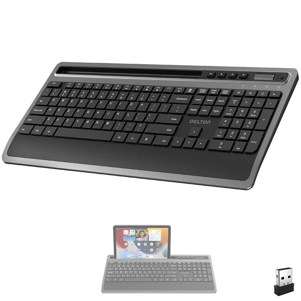 Delton T42 Ergonomic Wireless Keyboard with Tablet Holder (DKBT42)