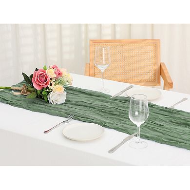 12 Pack Farmhouse Table Runner, Rustic Table Runner for Party Decoration 35" x 118"
