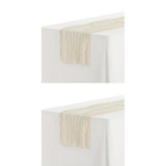 12 Pack Farmhouse Table Runner, Rustic Table Runner for Party Decoration 35" x 118"