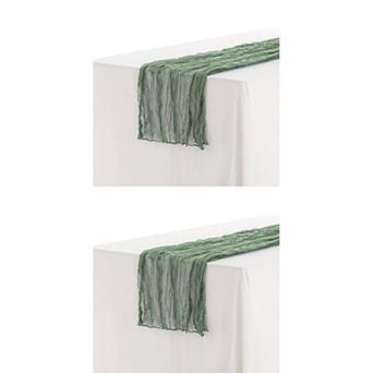 12 Pack Farmhouse Table Runner, Rustic Table Runner for Party Decoration 35" x 118"