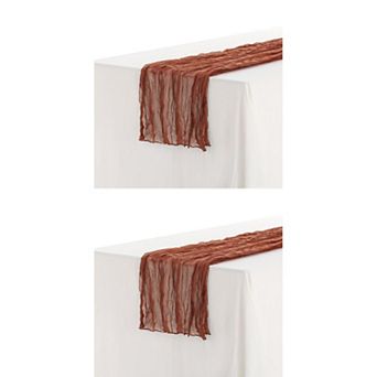 12 Pack Farmhouse Table Runner, Rustic Table Runner for Party Decoration 35" x 118"