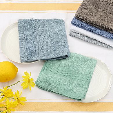 12 Pack Cotton Dish Clothes Set, Absorbent Kitchen Towels Set, 13 X13 Inches