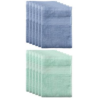 12 Pack Cotton Dish Clothes Set, Absorbent Kitchen Towels Set, 13 X13 Inches