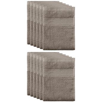 12 Pack Cotton Dish Clothes Set, Absorbent Kitchen Towels Set, 13 X13 Inches