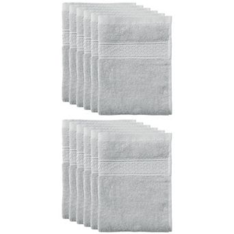 12 Pack Cotton Dish Clothes Set, Absorbent Kitchen Towels Set, 13 X13 Inches