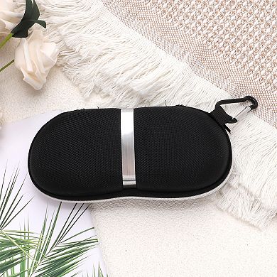 Zipper Hook Yype Eyeglasses Case Eyeglasses Storage 6.3"x2.28"x2.91" Black
