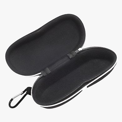 Zipper Hook Yype Eyeglasses Case Eyeglasses Storage 6.3"x2.28"x2.91" Black