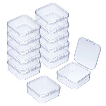 24 pc Plastic Beads Storage Containers with Lids, Square Anti-Oxidation Storage Boxes