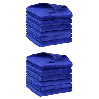 12 Pack Microfiber Kitchen Towels Set, Thick Absorbent Dish Clothes Set 12" x 12"