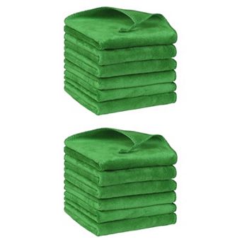 12 Pack Microfiber Kitchen Towels Set, Thick Absorbent Dish Clothes Set 12" x 12"