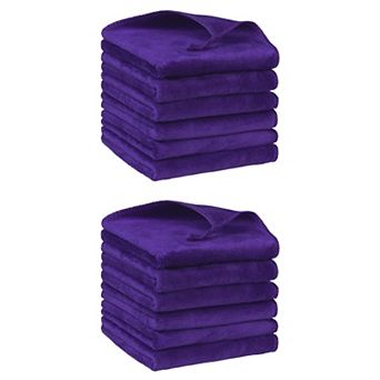 12 Pack Microfiber Kitchen Towels Set, Thick Absorbent Dish Clothes Set 12" x 12"