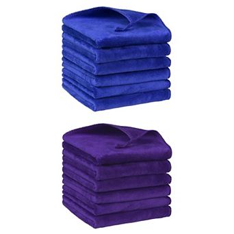 12 Pack Microfiber Kitchen Towels Set, Thick Absorbent Dish Clothes Set 12" x 12"